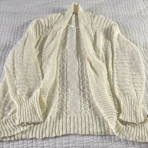 Roxy Cream Open Cardigan Sweater